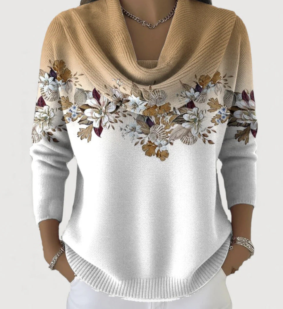 Womens Casual Loose-fitting Pullover Hoodie With A Cowl Neck