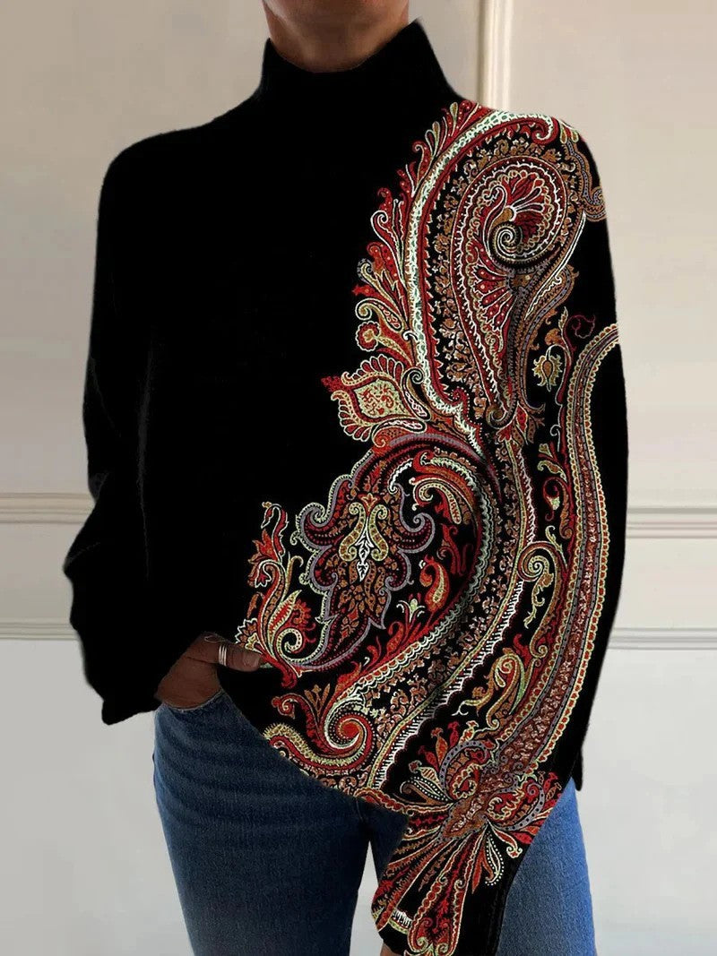 Printed Casual Cloak Coat Cardigan Sweater