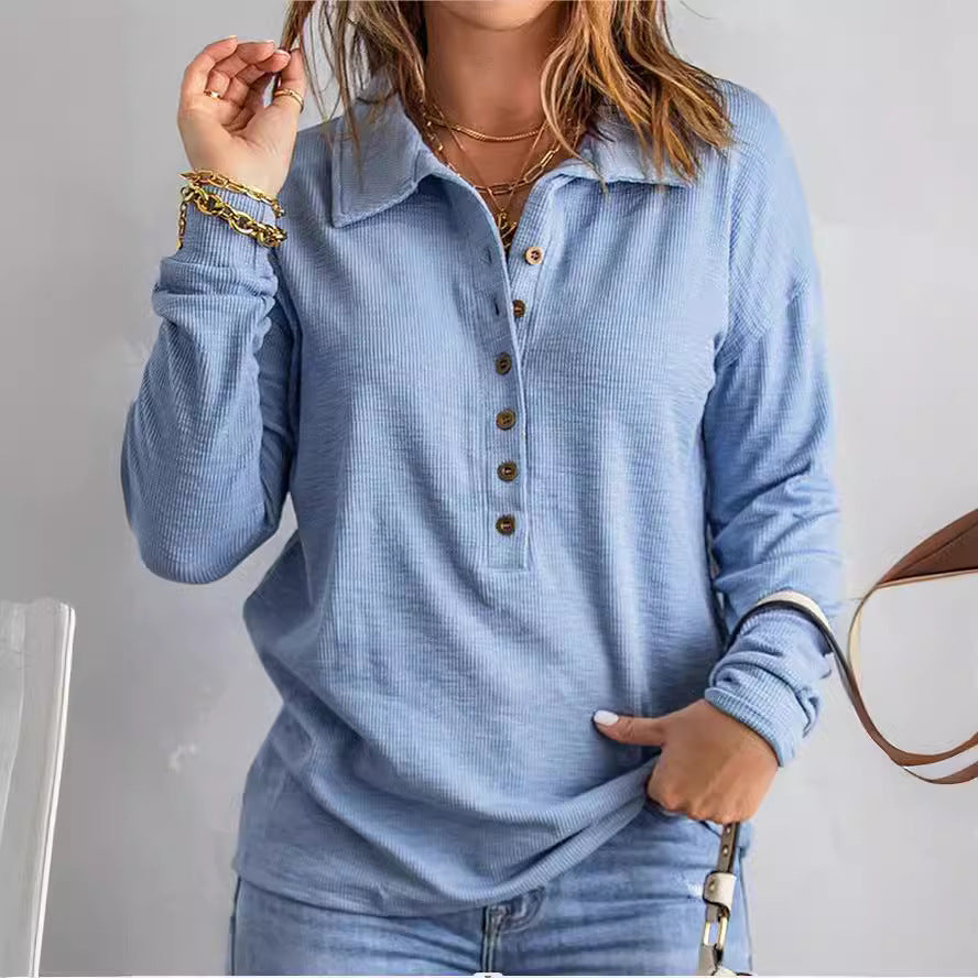 Women's Loose-Fitting Casual Long-Sleeve Top