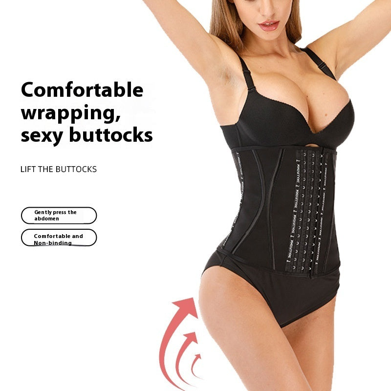 Tight-fitting Cinched Belly Band Sports Shaping Latex Corset