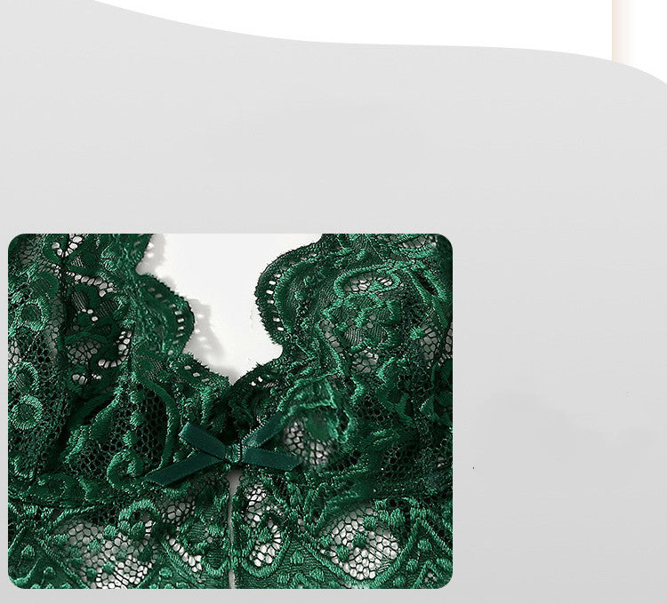 Erotic Lingerie Eyelashes Bra Cute Suit With Steel Ring