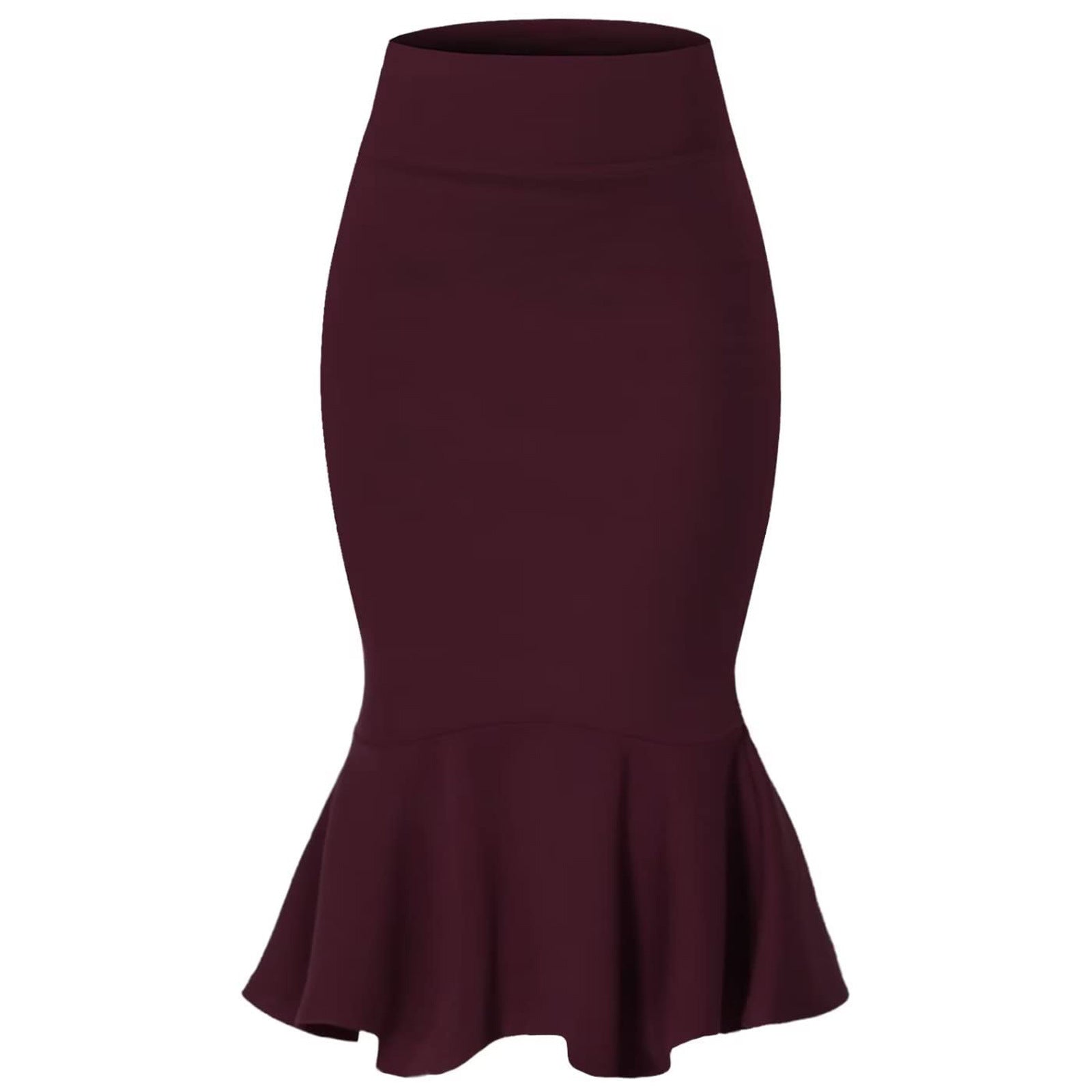 Womens Elegant Figure-flattering High-waisted Mermaid Skirt
