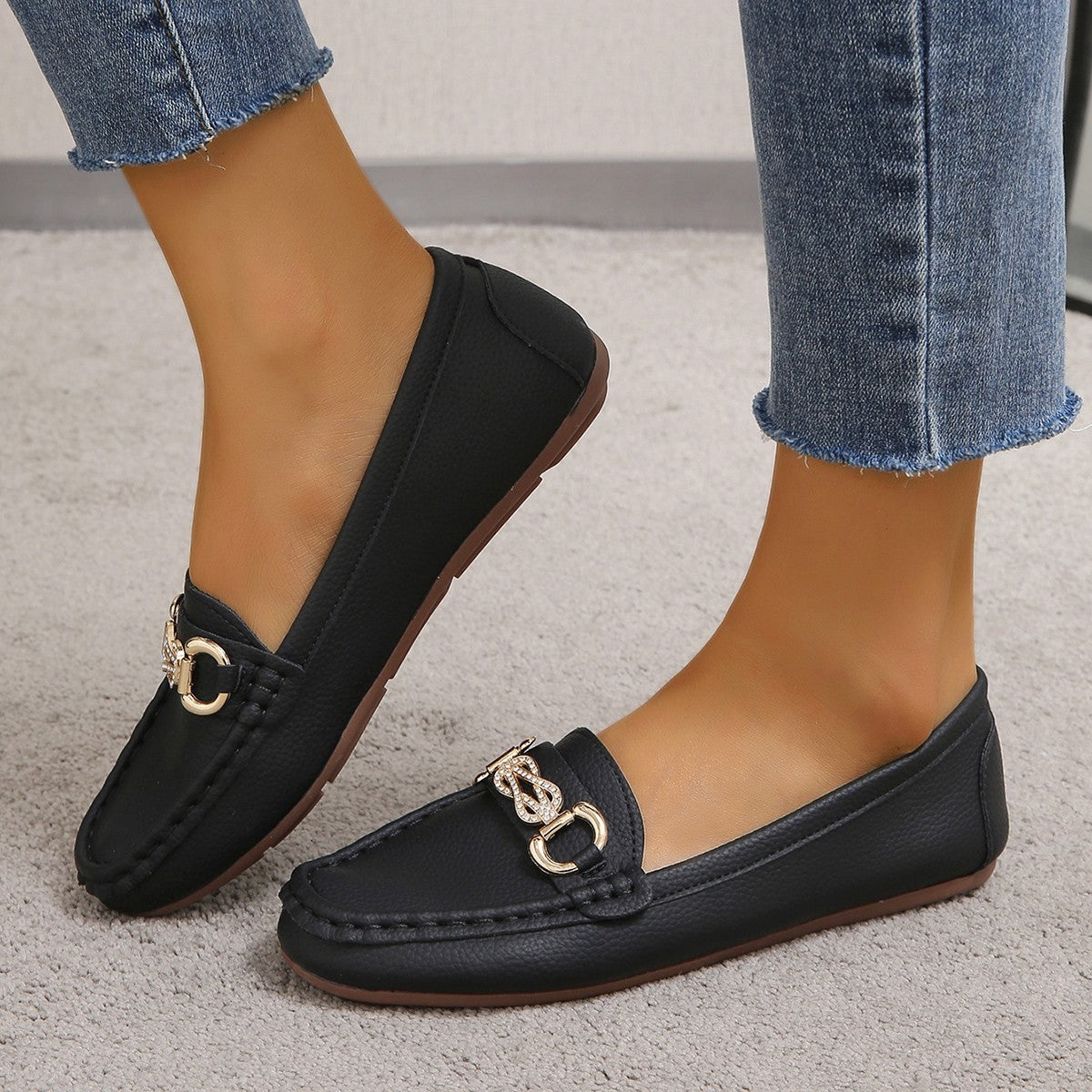 Women's Chain Slip-on Lofter Casual Outdoor Flat Shoes