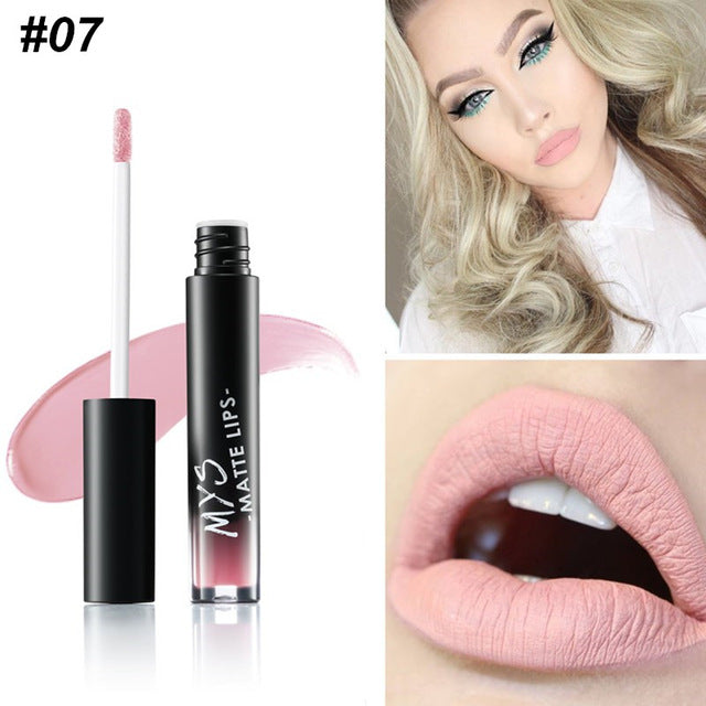 MYS Brand Makeup Rossetto liquido opaco Tinta impermeabile Make up Stick labbra a lunga durata Lucidalabbra nudo Cosmetici Batom