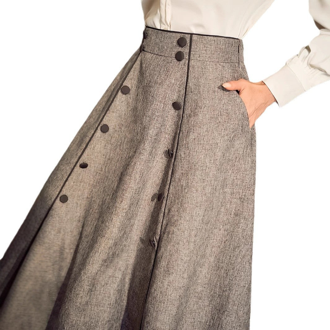 New High-waisted Slimming Ladies' Elegant Skirt