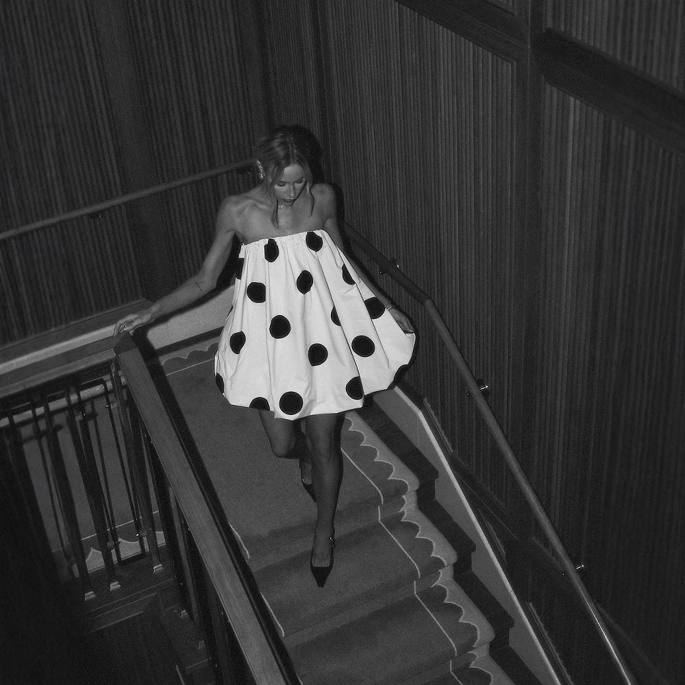 Polka-dot Printed Mini Tube Dress