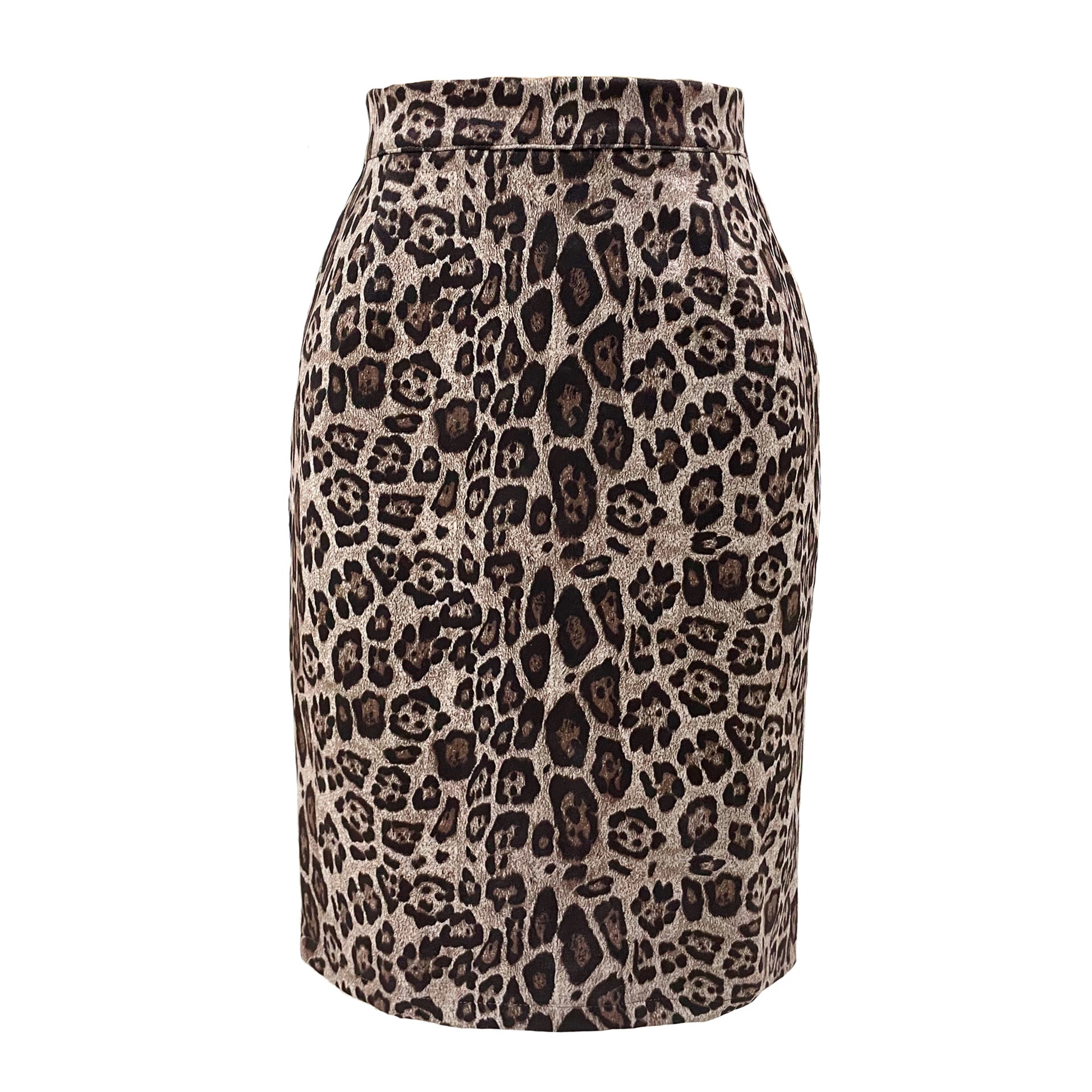 AutumnWinter Face Leopard Print Suede Fleece Skirt