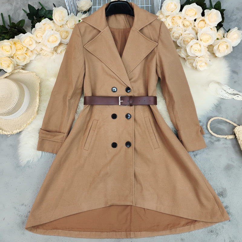 Fashion Women's Wear Thickened Slim Fit All-match Solid Color Coat