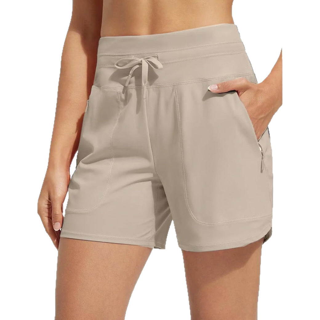 European And American High Waist Yoga Loose Leisure Sports Shorts