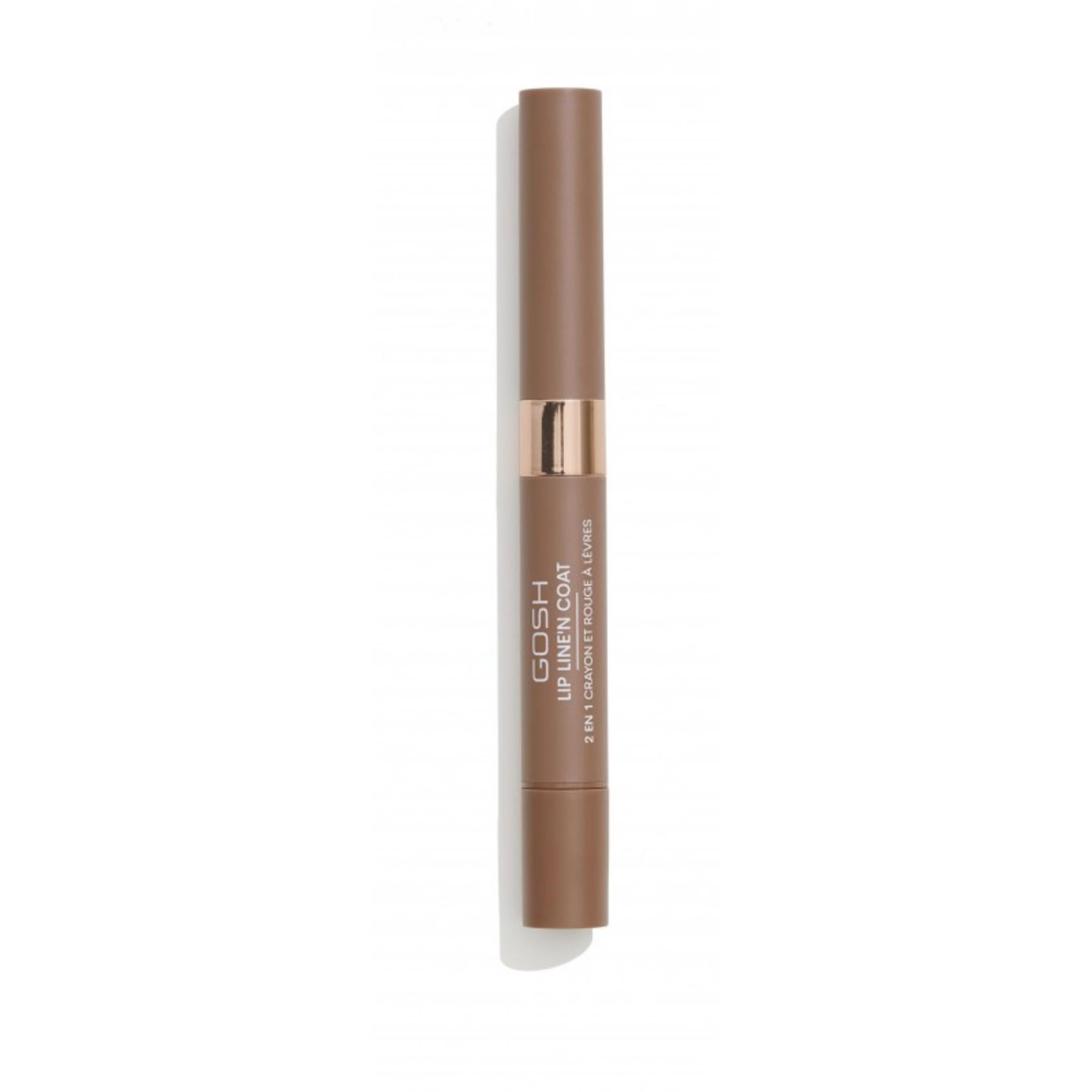 Gosh, Line'n Coat, Lip Liner & Lip Coat 2-In-1, 004, Caramel Toffee, 2 ml