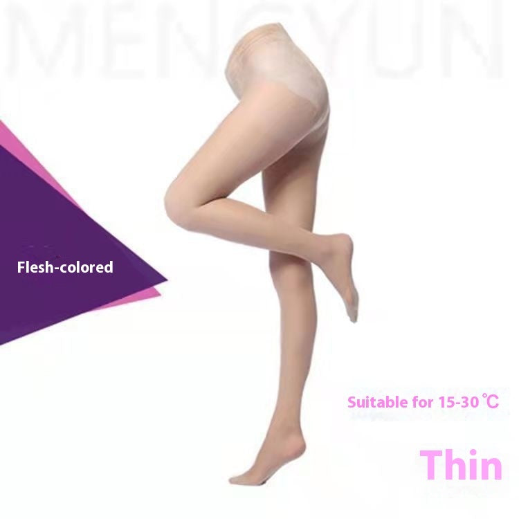 Medias de seda de corte arbitrario, pantimedias resistentes a enganches para mujer, invisibles ultrafinas de verano