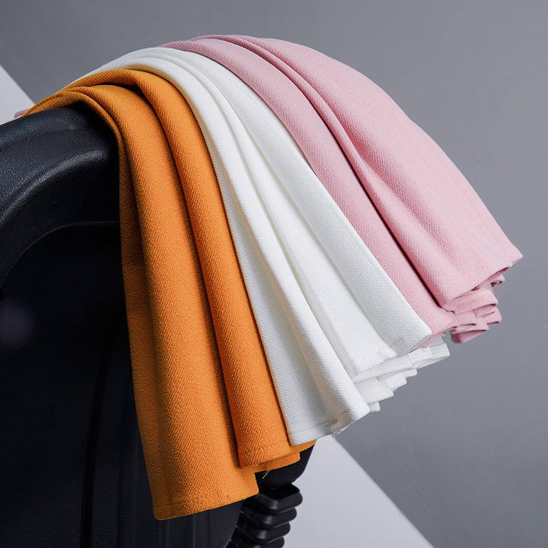 Pleated Skirt Lengthened Elastic Waist Elastic