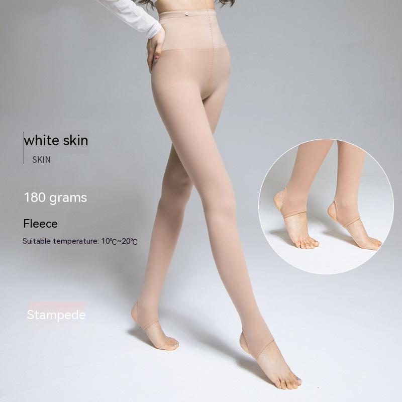 Autumn And Winter Double Layer Superb Fleshcolor Pantynose Women