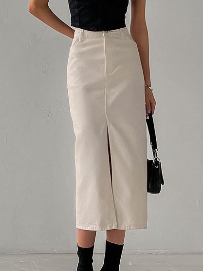 Women's Fashion Slimming Temperament High Waist Straight Skirt