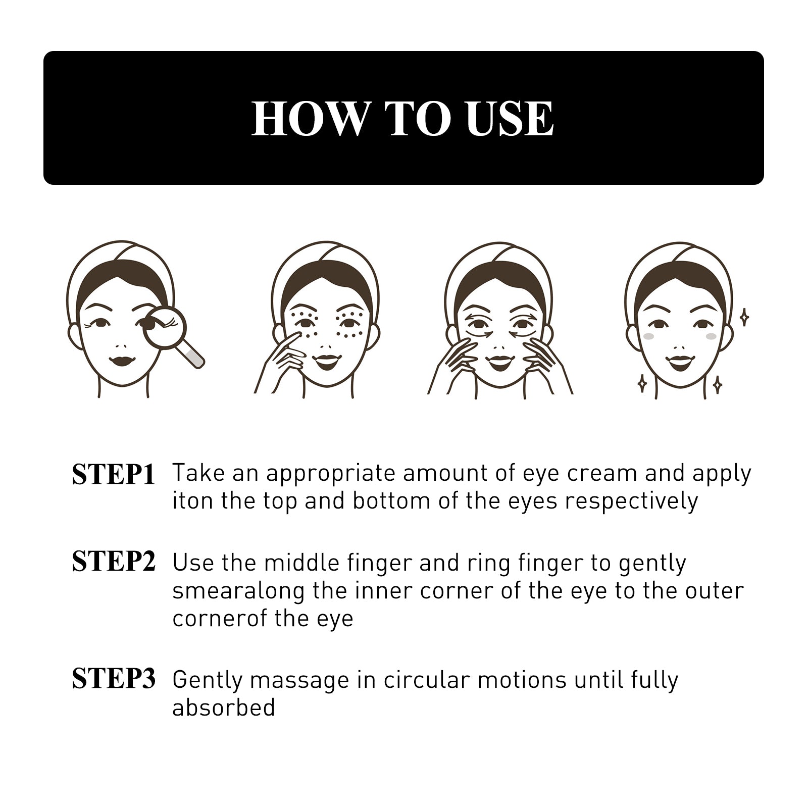 Snake Venom Peptide Brightening Eye Cream, Moisturizes And Restores Dry Lines And Eye Bags Revitalizing Eye Cream