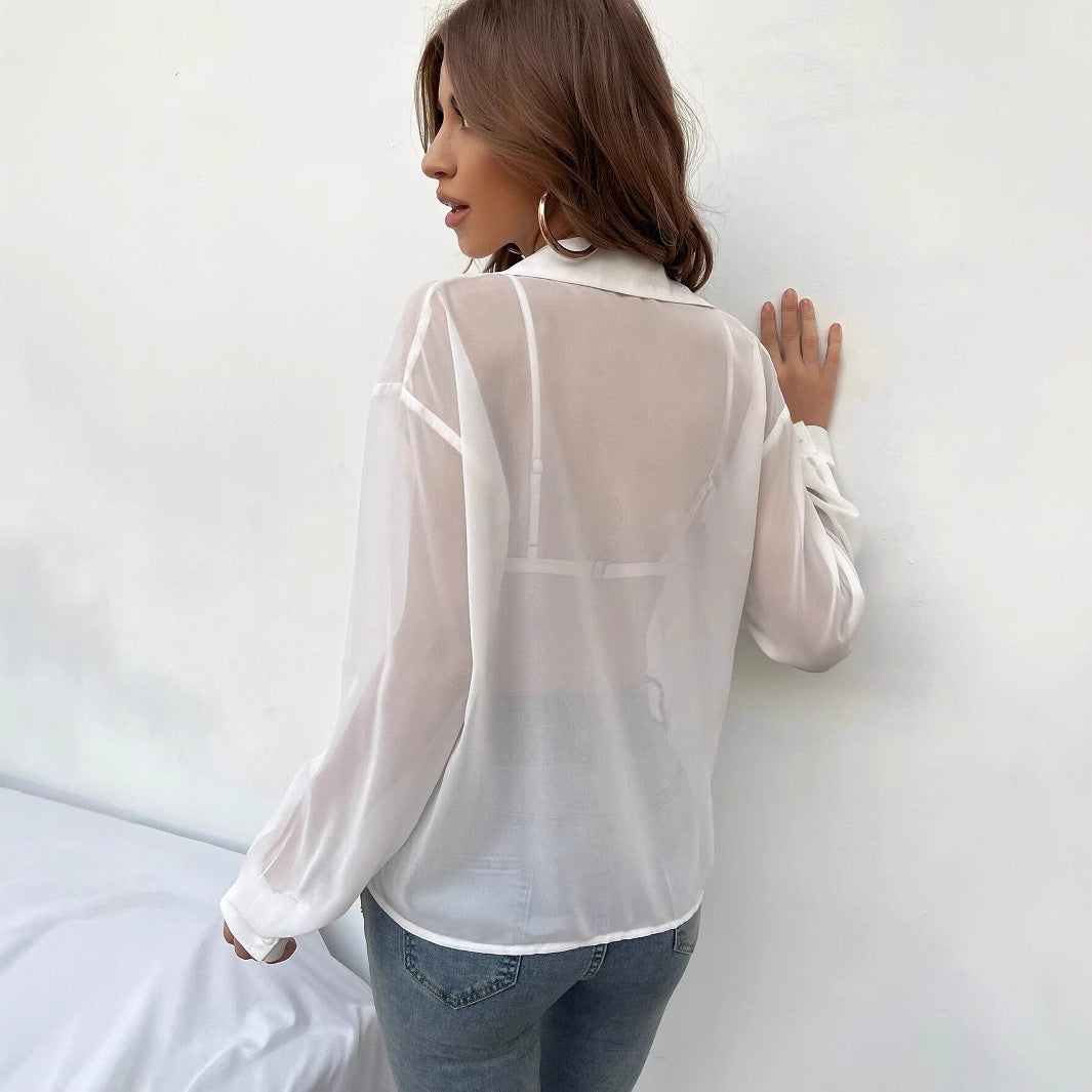 European And American-style Fashionable Long-sleeve Shirt