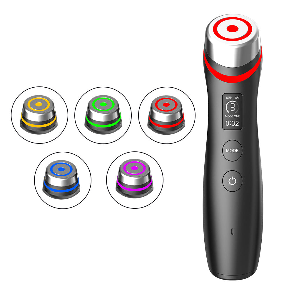 Microcurrent vibration massager red blue light water light pore beauty device