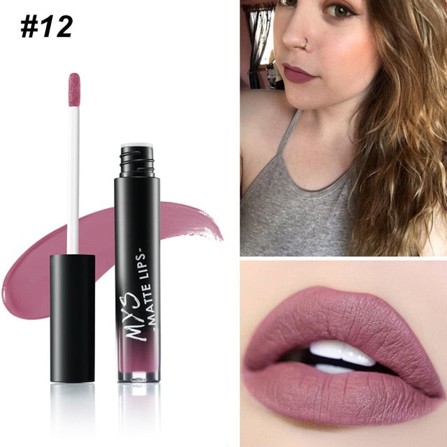 MYS Brand Makeup Rossetto liquido opaco Tinta impermeabile Make up Stick labbra a lunga durata Lucidalabbra nudo Cosmetici Batom