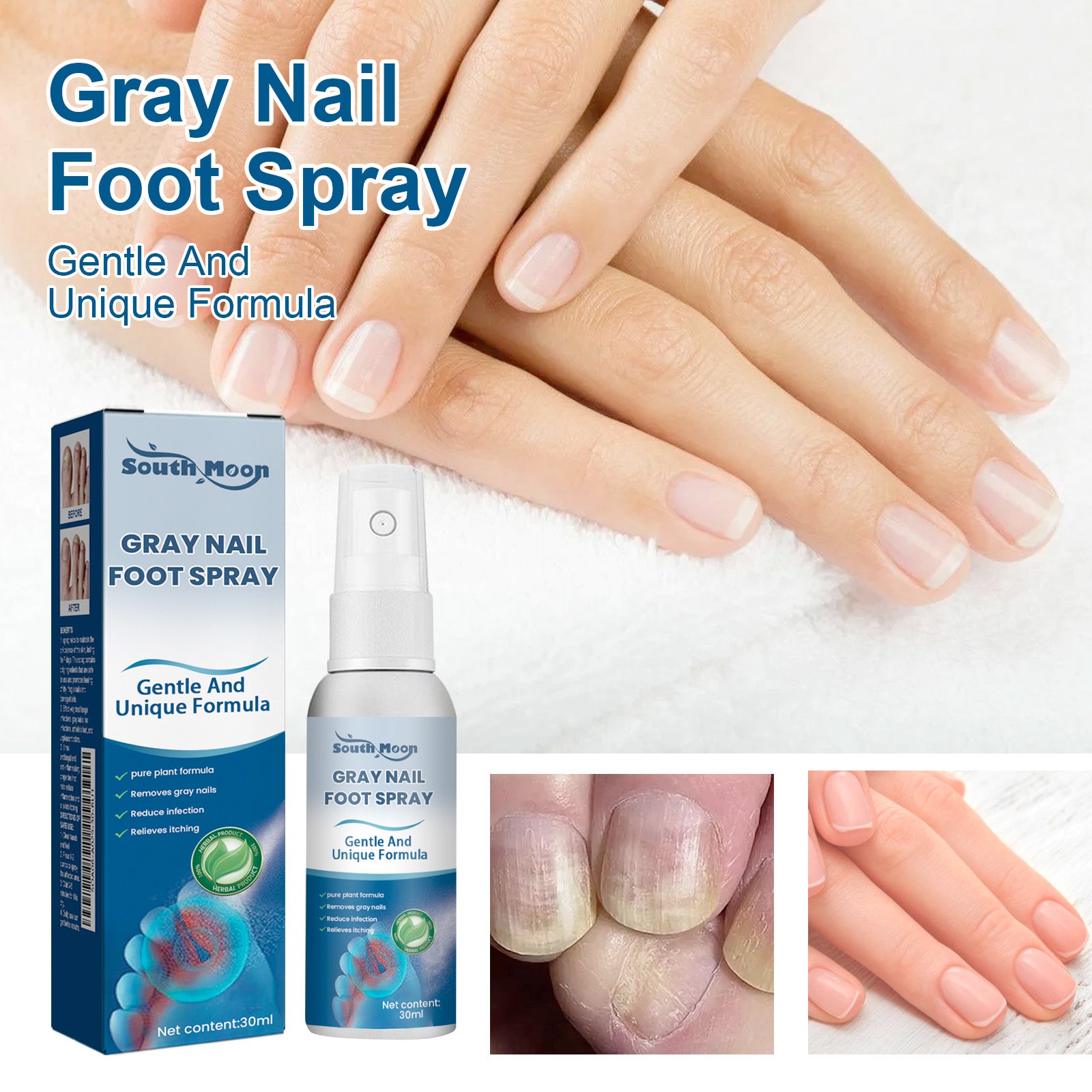 Nail Care Spray Gently Cleans Foot Nails Moisturizing And Brightening Nail Care Spray