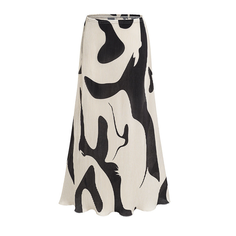 Womens Stylish Versatile Loose-fitting Casual Printed Skirt