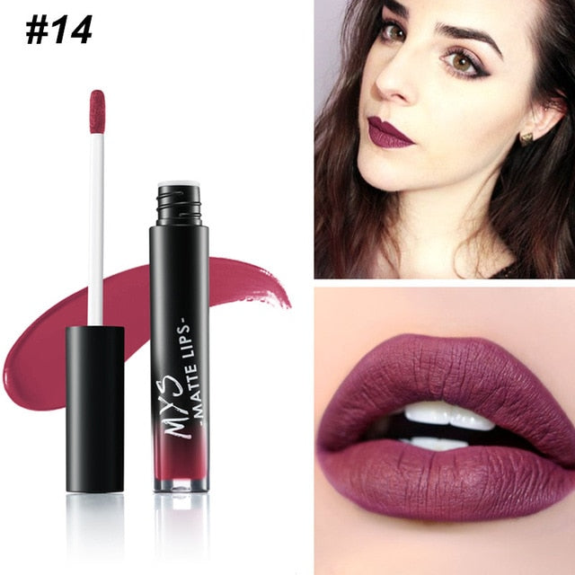 MYS Brand Makeup Rossetto liquido opaco Tinta impermeabile Make up Stick labbra a lunga durata Lucidalabbra nudo Cosmetici Batom