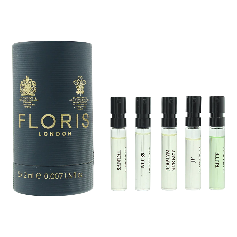 Discovery Collection Set Floris Of London: No. 89, Eau De Toilette, For Men, 2 ml *Vial + Santal, Eau De Toilette, For Men, 2 ml *Vial + Jermyn Street, Eau De Toilette, For Men, 2 ml *Vial + JF, Eau De Toilette, For Men, 2 ml *Vial + Elite, Eau De Toi...
