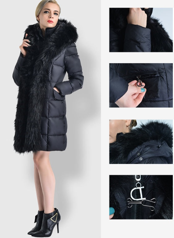 Medium Length Padded Padded Down Coat For Women