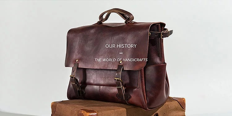 Vegetable Tanned French Messenger Oil Wax Leather Large Capacity Cambridge Bag