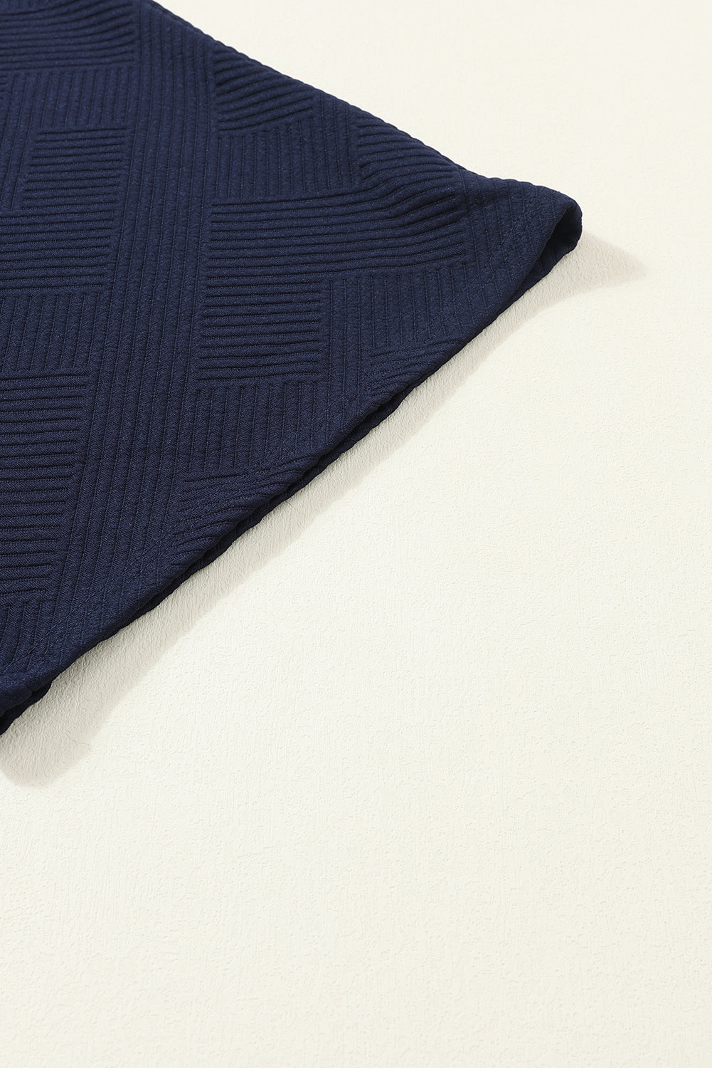 Navy Blue Ultra Loose Textured 2pcs Slouchy Outfit