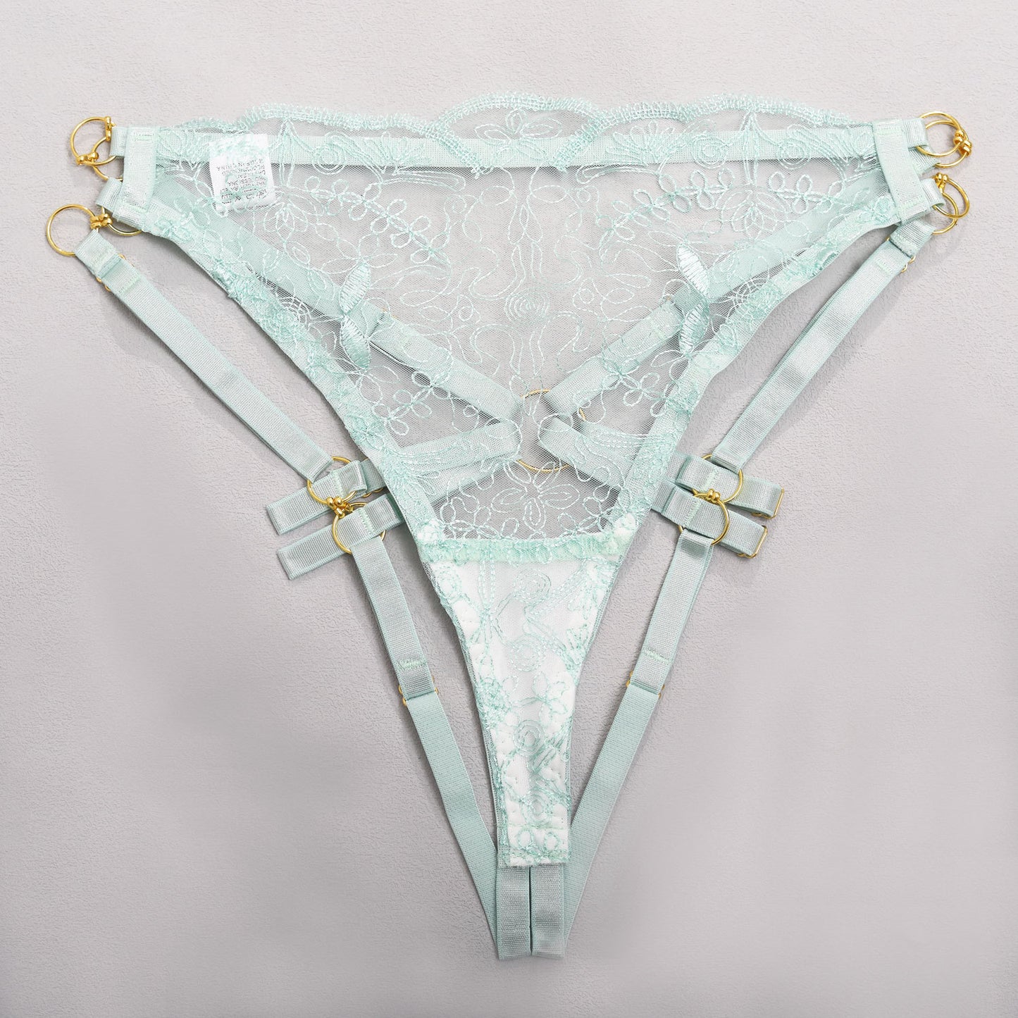 Embroidered Mesh Body Shaping Two Piece Suits