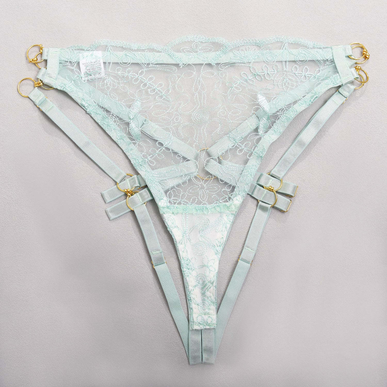 Embroidered Mesh Body Shaping Two Piece Suits