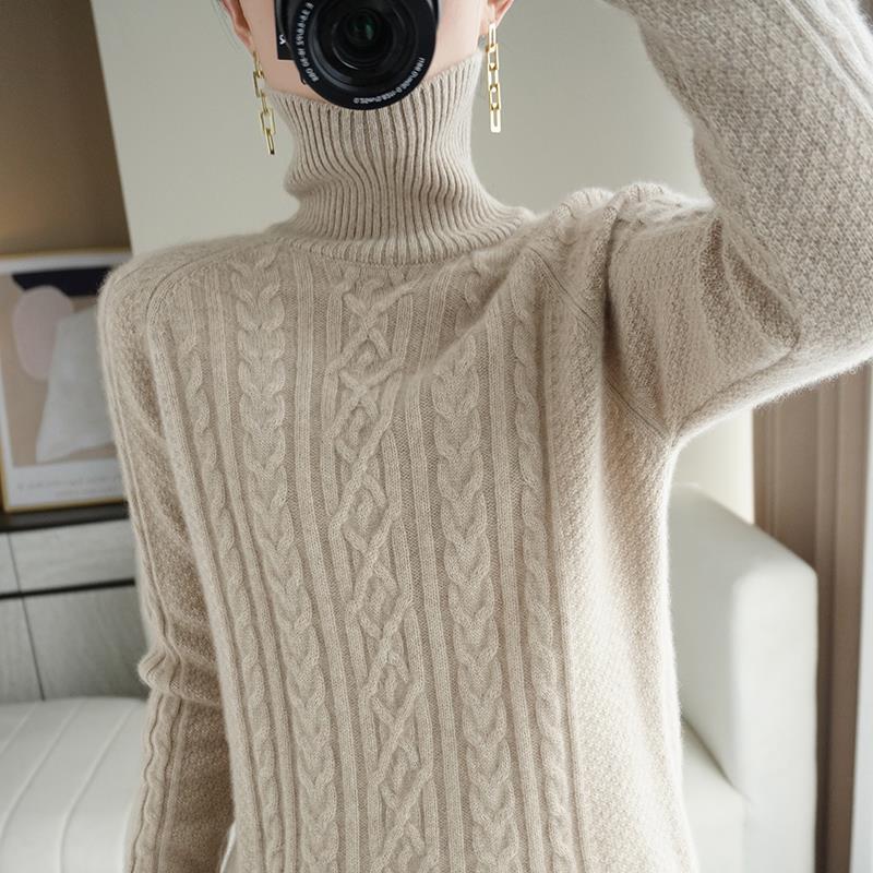 Fashion New High Neck Knitted Sweater For Women