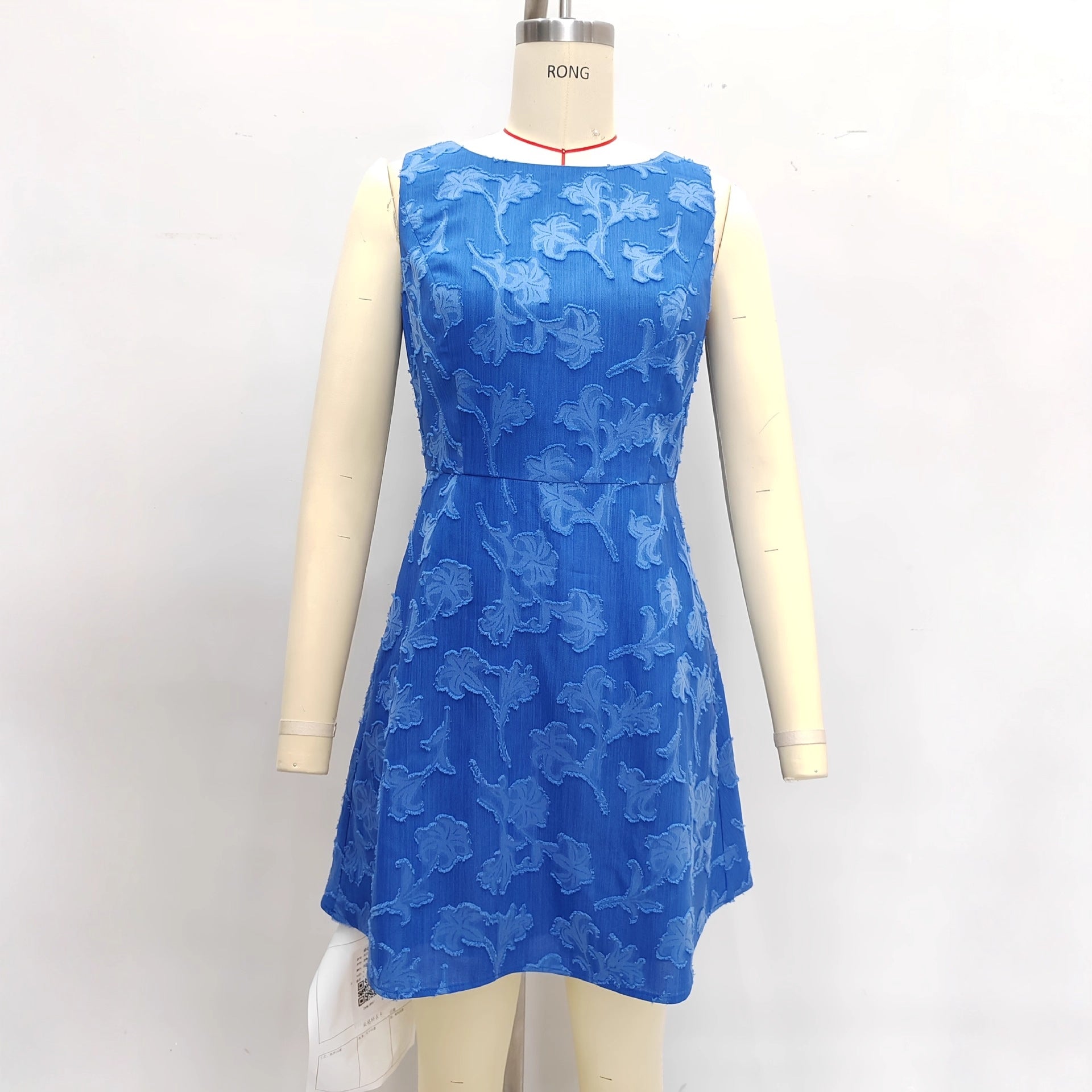 Womens Jacquard Vest Minimalist Dress