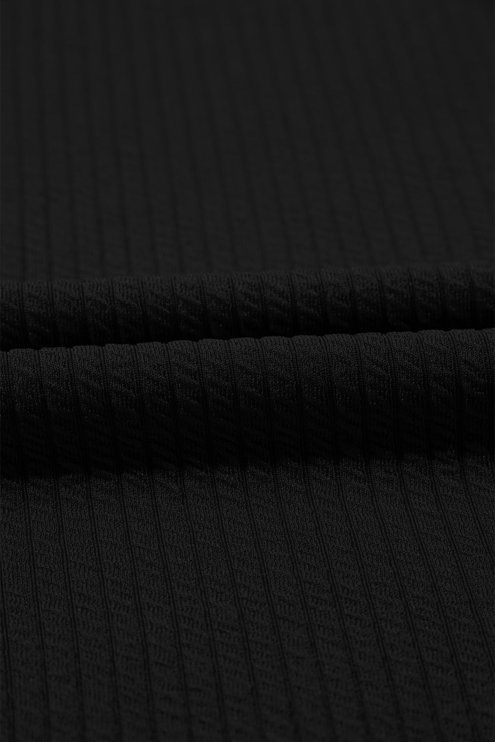 Black Pocketed Ribbed Long Sleeve Top