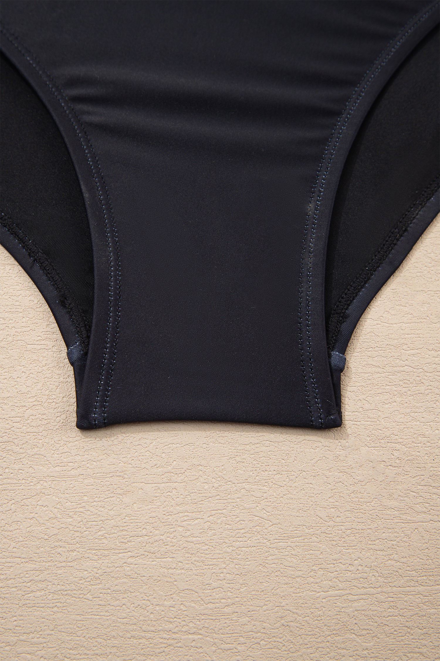 Black Drawstring Big Hole Floral Print Sleeveless One Piece Swimsuit