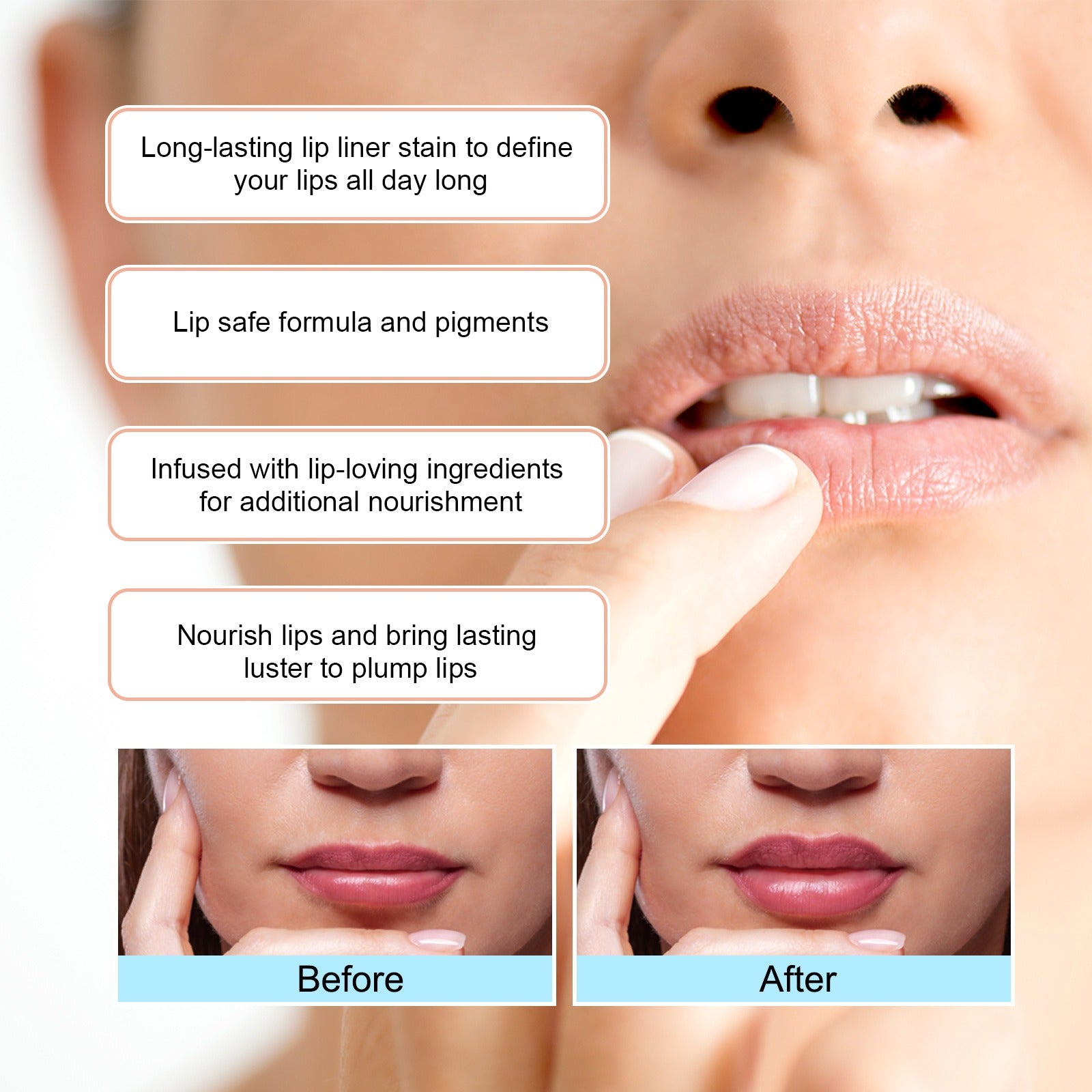 Sexy Lipliner Pencil Waterproof Contour Tint Lipstick Pen Lip Plumpe Contouring Female Makeup Make-up Maquiagem