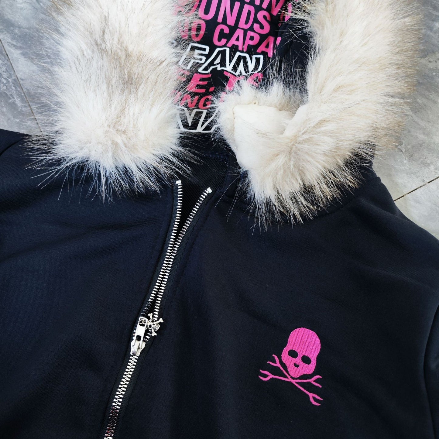 Women's Loose Gothic Skull Hoodie Coat