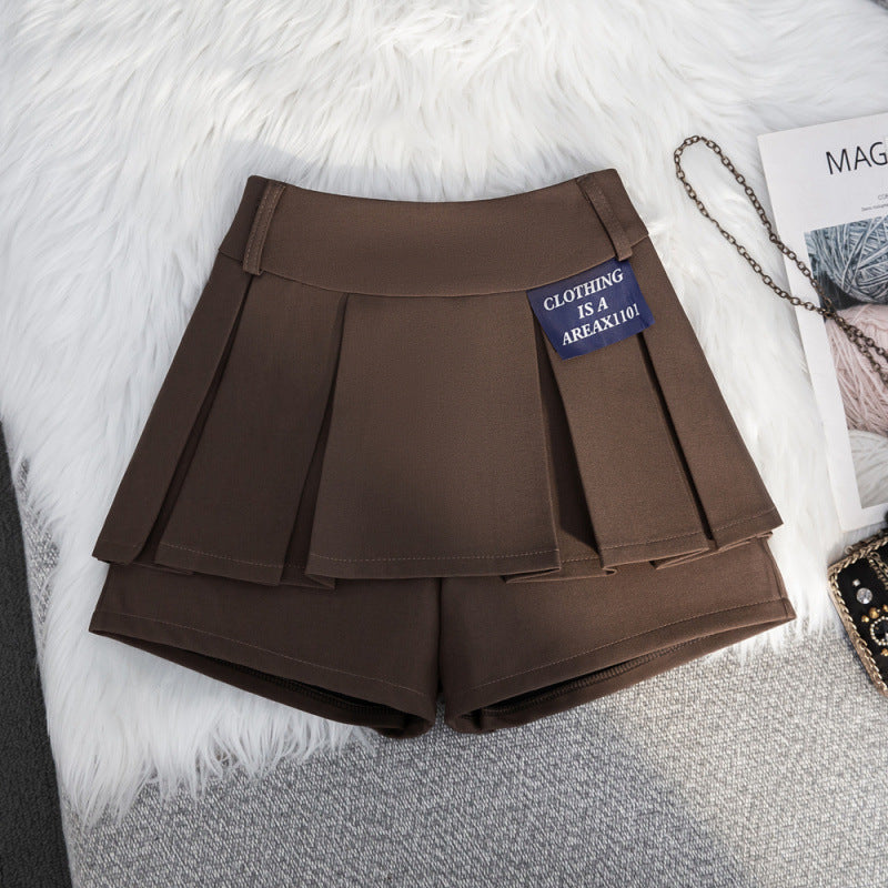 Real Shot Retro Hot Girl Pleated Skirt