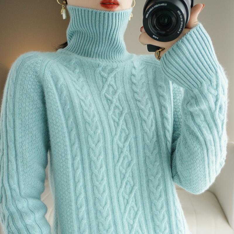 Fashion New High Neck Knitted Sweater For Women