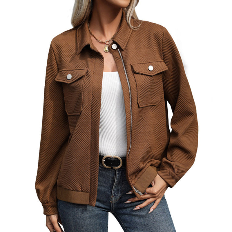 Casual Loose Women's Wear Maillard Style Jacket