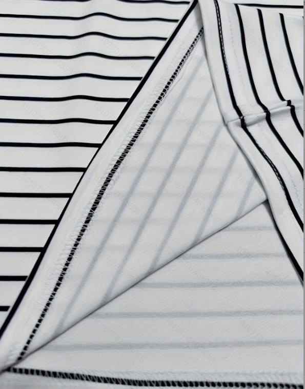 European And American Striped Short-sleeved T-shirt For Women