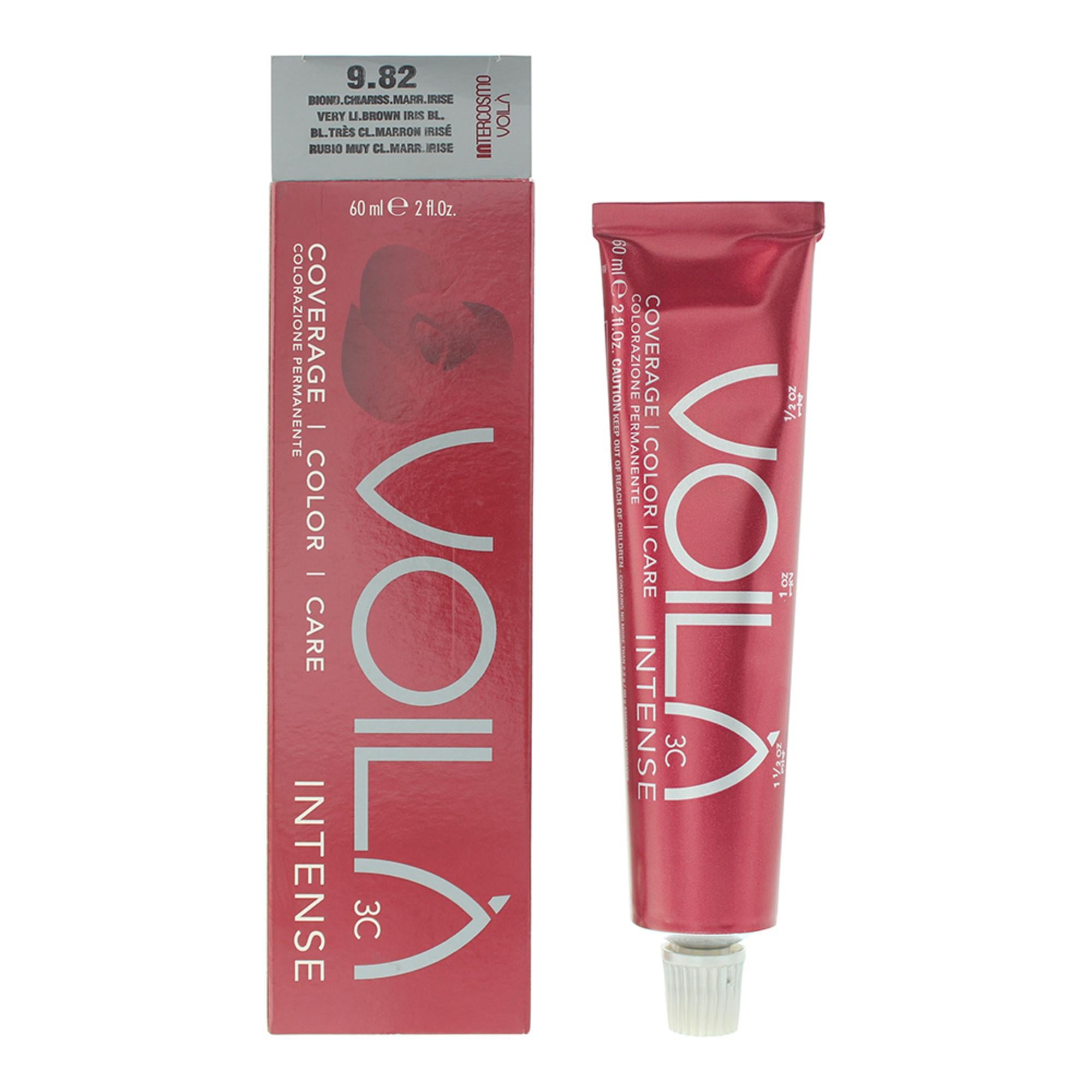 Intercosmo, Voilà 3C Intense, Permanent Hair Dye, 9.82 Very Light Brown Iris Blonde, 60 ml