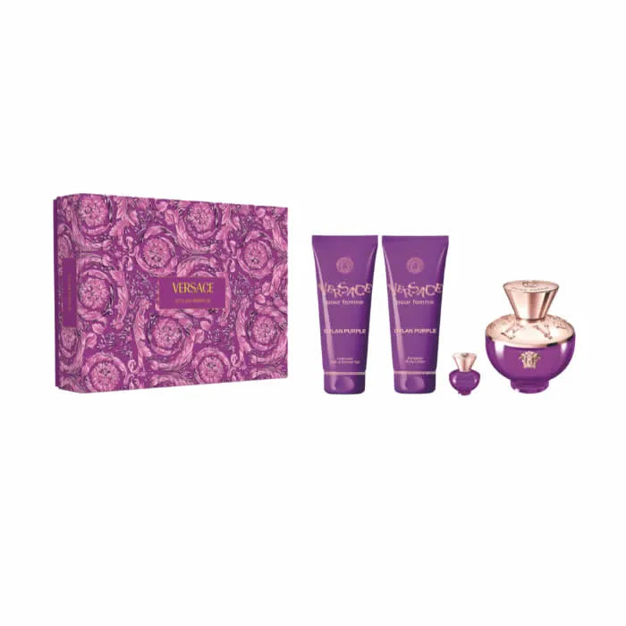 Versace Dylan Purple Eau De Perfume Spray 100Ml Set 4 Pieces - VERSACE