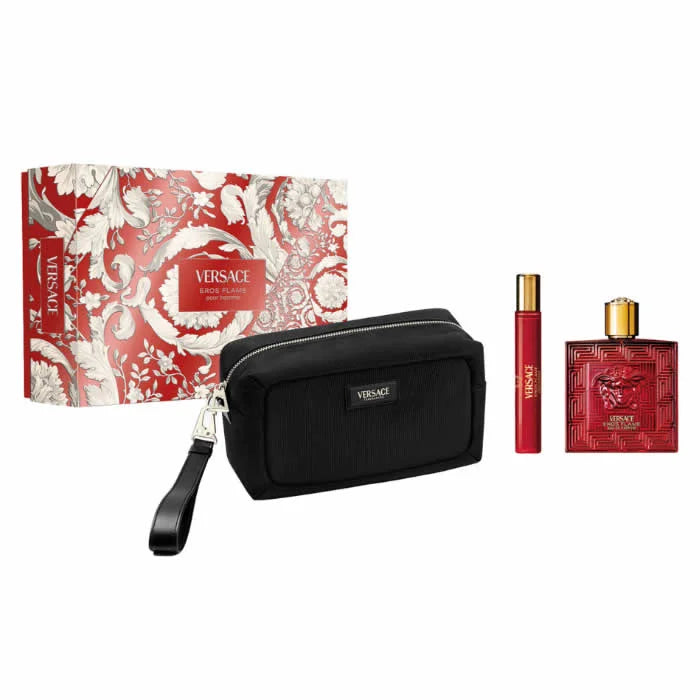 Versace Eros Flame Eau De Parfum Spray 100Ml Set 3 Pieces - VERSACE