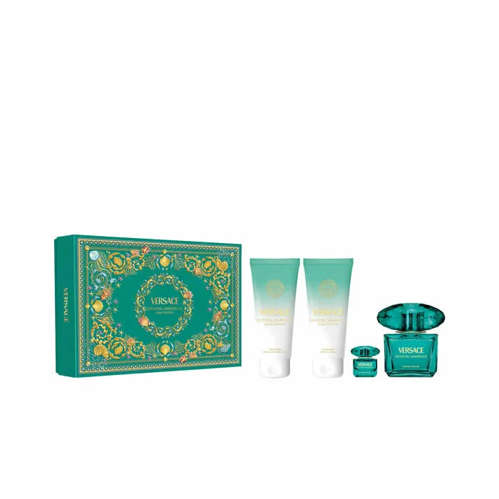 Versace Crystal Emerald Eau De Parfum Spray 90Ml Set 4 Pieces - VERSACE