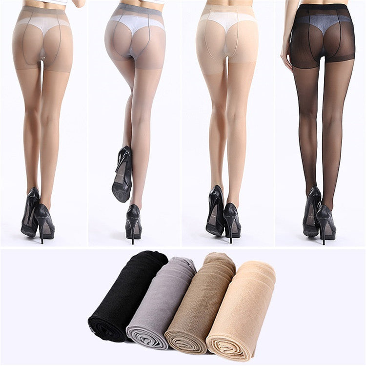 5D Simple Packaging Core-Spun Silk Stockings Pantyhose Women's Flat Plus Crotch Bottoming Socks Sexy Socks