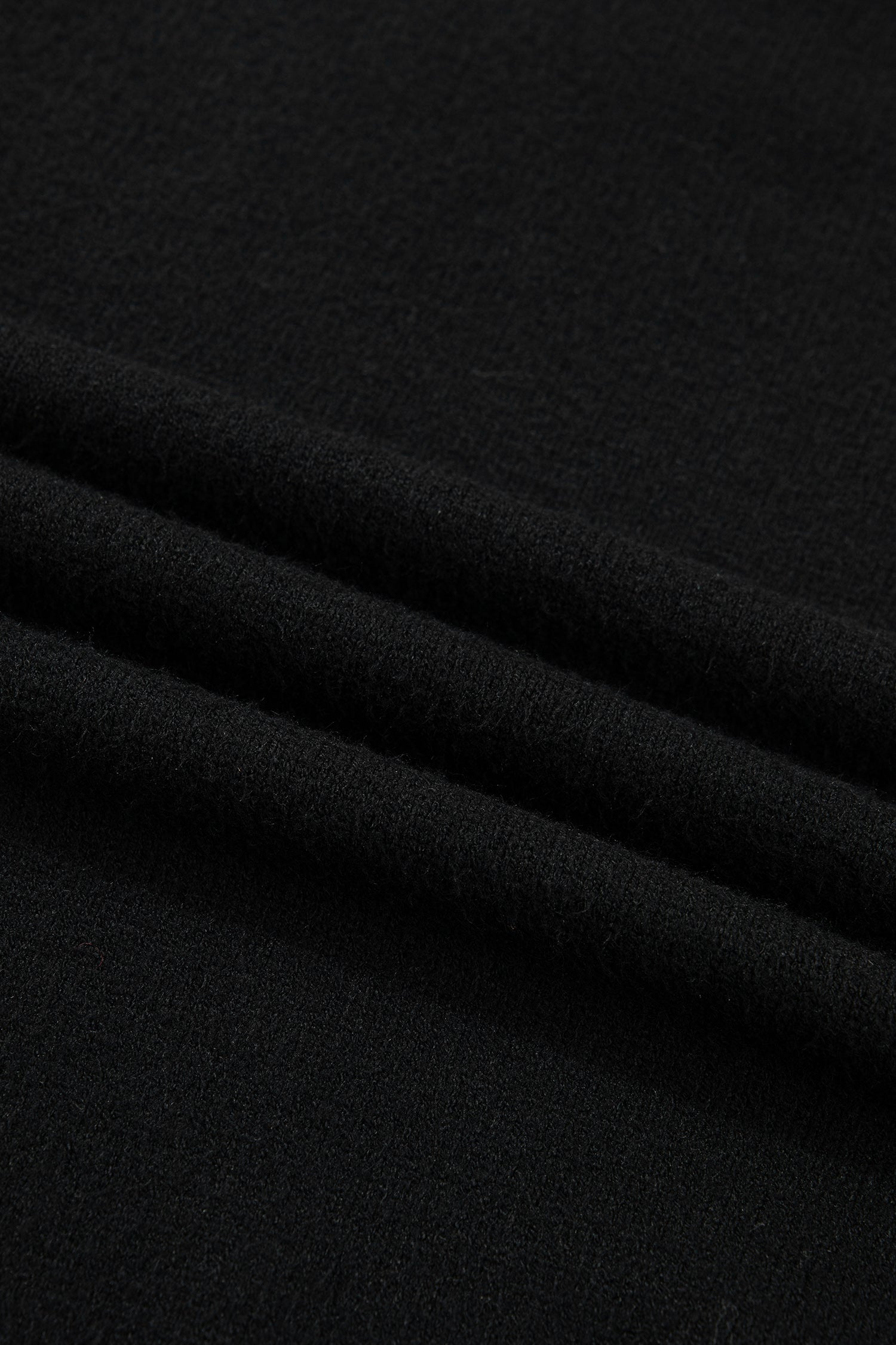 Black Heart Detail Contrast Cuffs Baggy Sweater