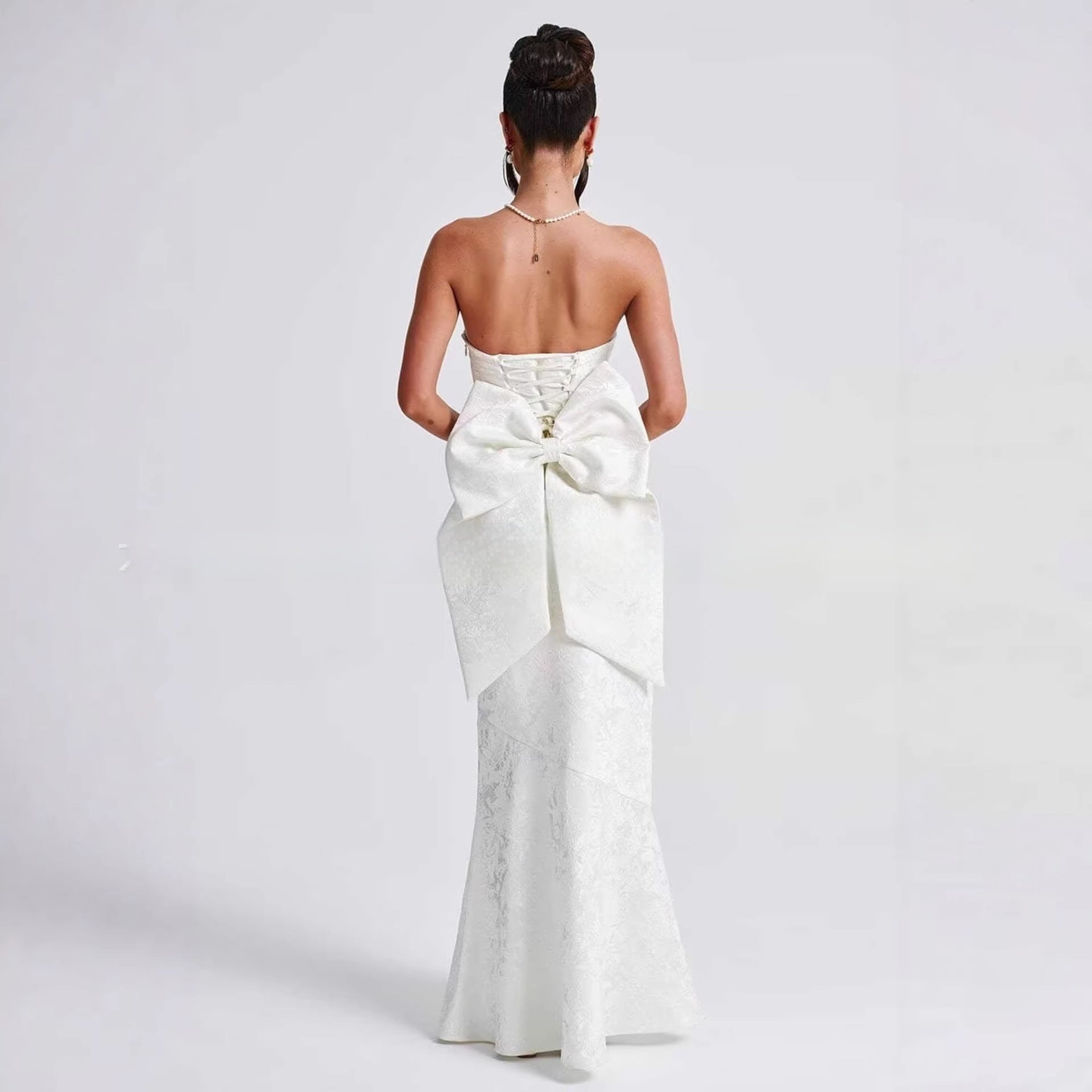 Womens Sophisticated Sexy Off-shoulder Backless Dress