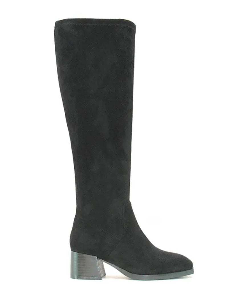 Women's Solid Color Fashion Frosted Long Martin Suede Boots