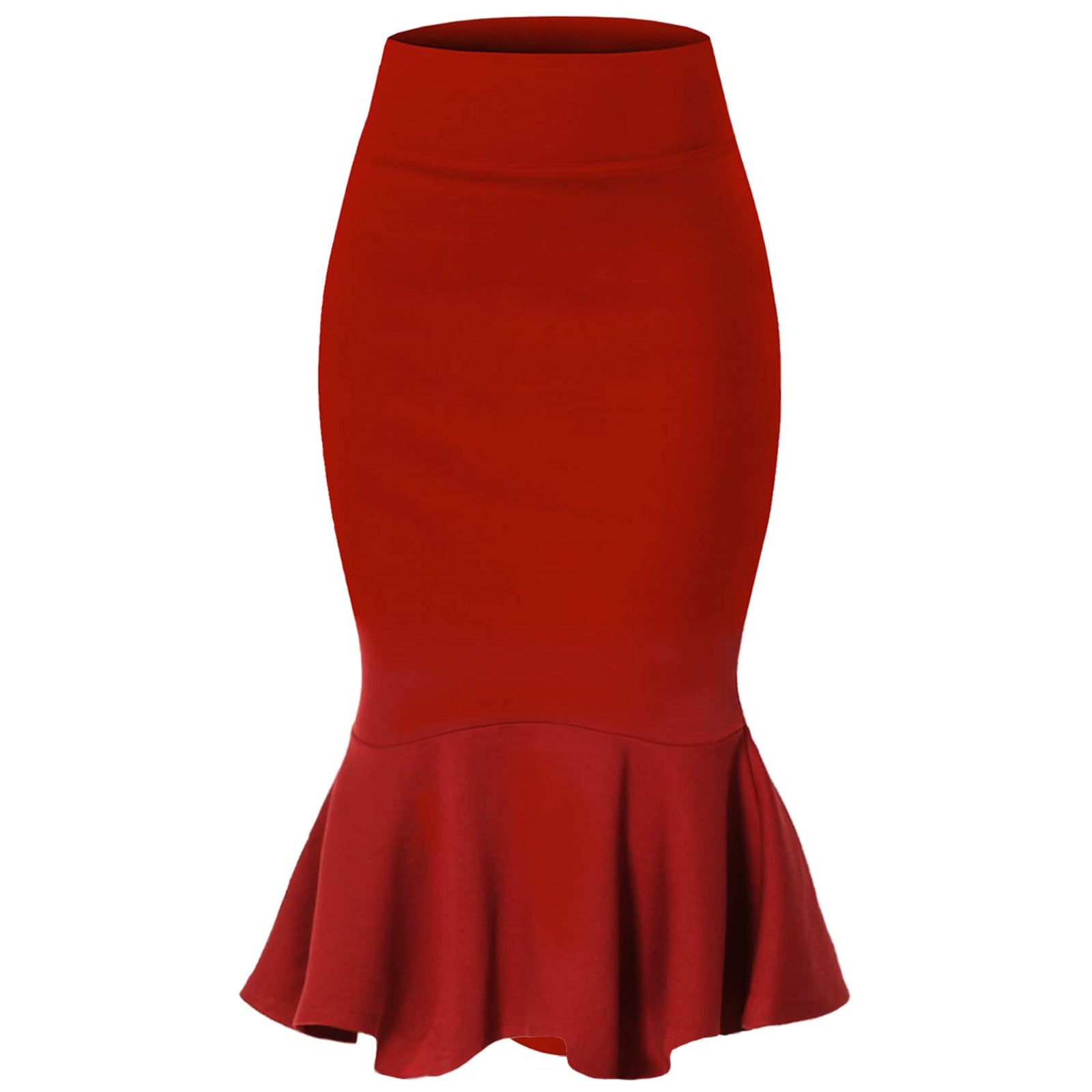 Womens Elegant Figure-flattering High-waisted Mermaid Skirt